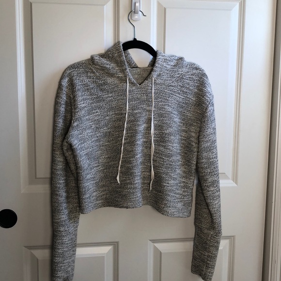 Brandy Melville Cropped Hoodie Size Small OS - Picture 3 of 7